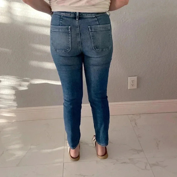 AG Anthropologie Adriano Goldschmeid vintage stevie button slim straight ankle - Picture 10 of 11